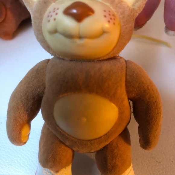 Vintage Furskin Bears Lot of 3 Flocked Bears 1980s, 4” - Picture 9 of 13